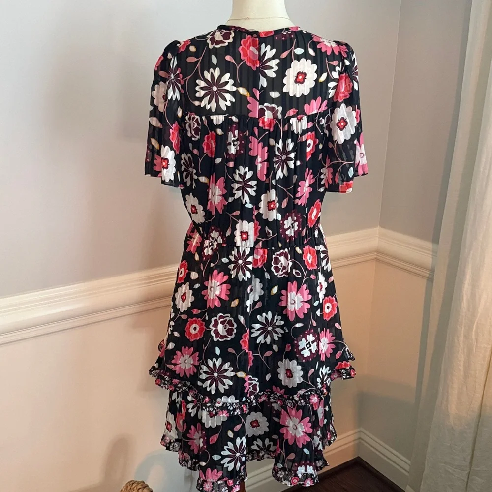 Kate Spade Casa Floral Silk Midi Dress